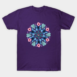 Blue Butterfly Mandala T-Shirt